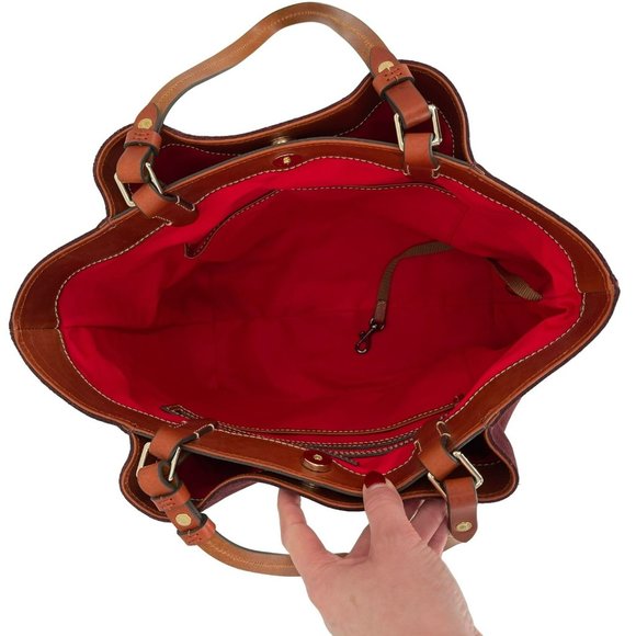 Elegant Burgundy Suede Tote Bag - Picture 10 of 14